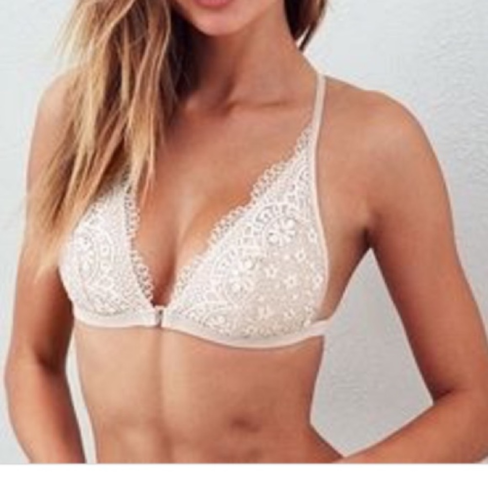 VS nude crochet lace bralette